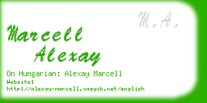 marcell alexay business card